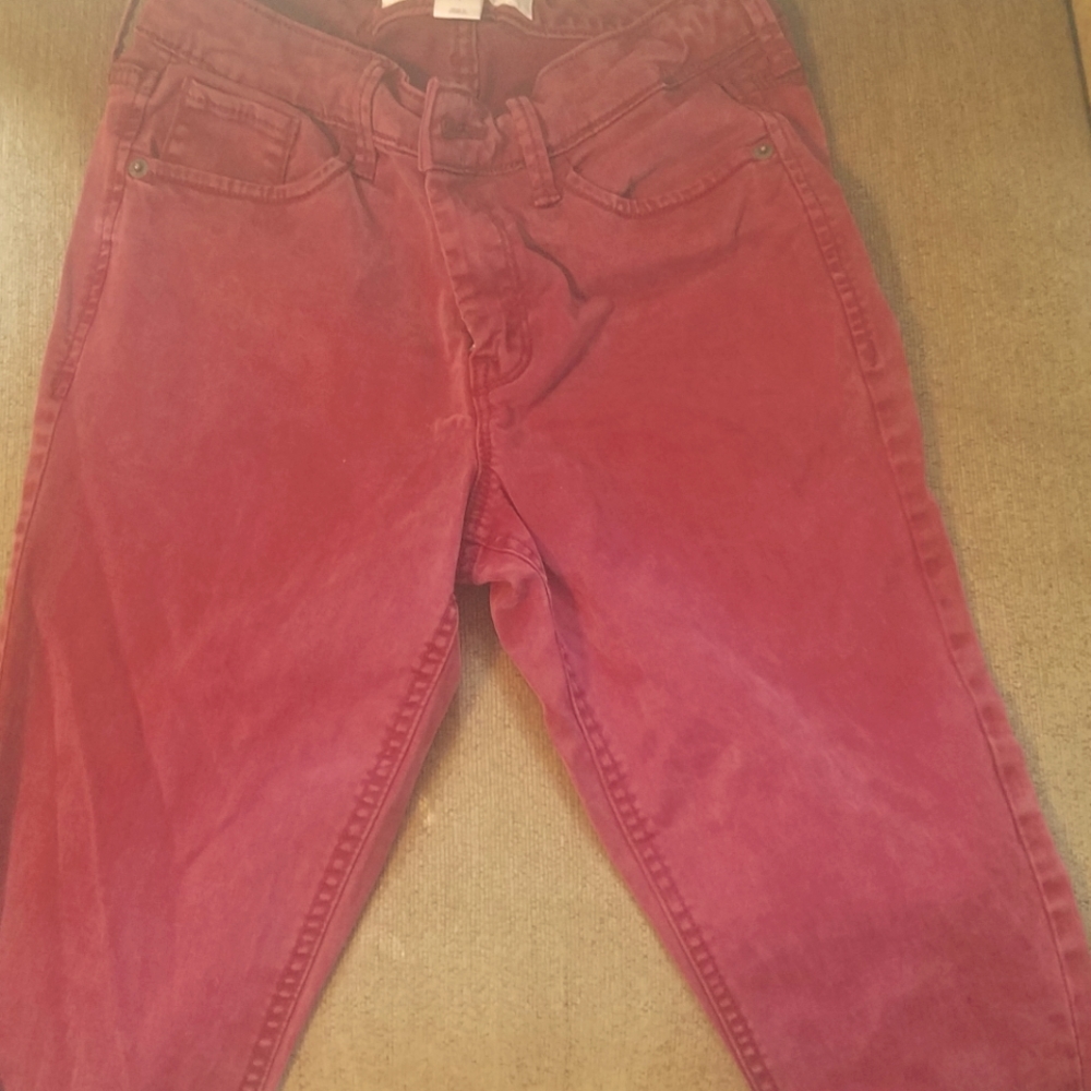 Burgundy/Red Rockstar Skinny Jean's Size 4